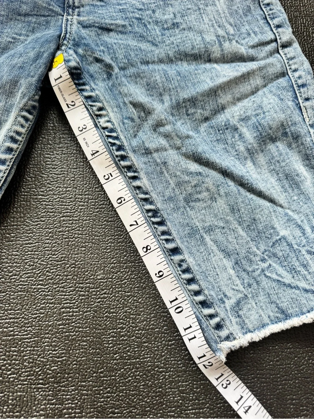 True Religion Light Wash Blue Denim Shorts with Signature Logo